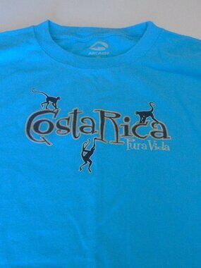 costa pica pue vida blue t shirt xl monkey bin p2